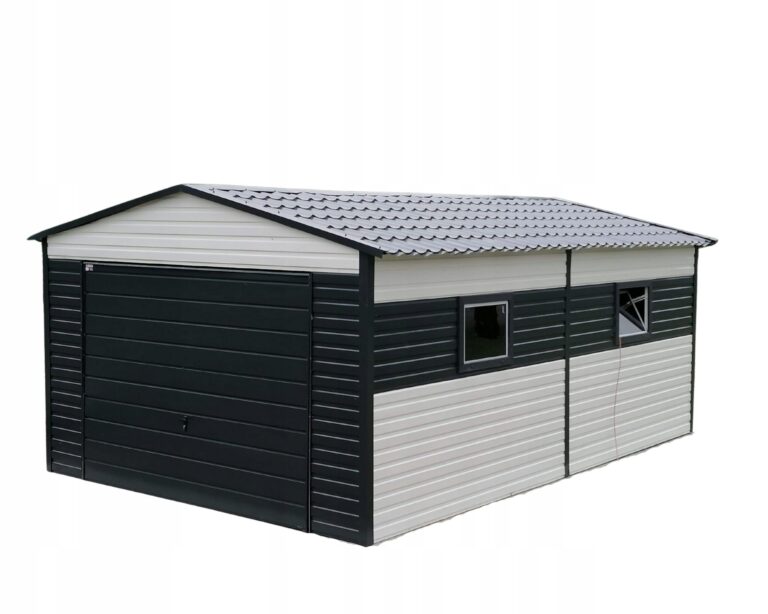 Garaze-blaszane-blaszak-4-x-6-bialy-czarny