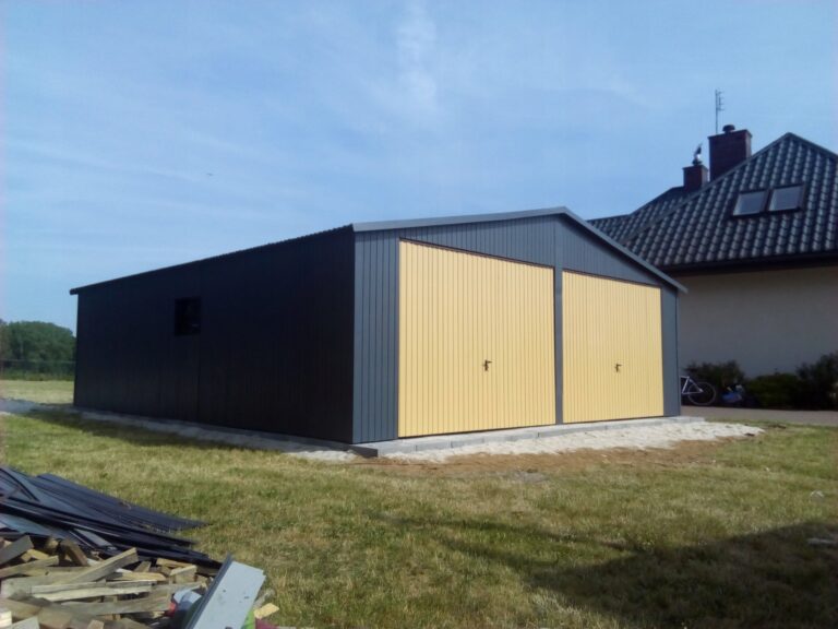Garaze-blaszane-blaszak-Hale-wiaty-PRODUCENT-7x6-m-Spad-dachu-dach-dwuspadowy-spad-na-bok