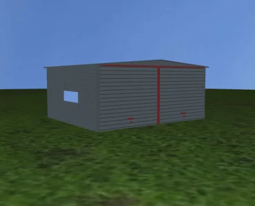Mobilgarázs 6x5 m, kétállásos, nyeregtetős