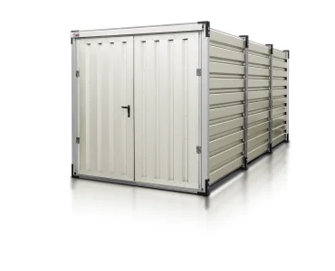 Kontener magazynowy 5 m – Szara Biel RAL 9002
