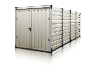 Raktárkonténer 6 m, fehér RAL 9002