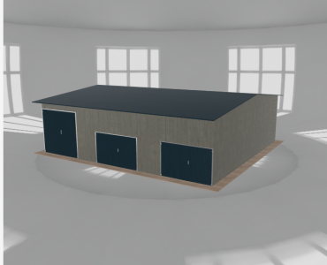 Acélcsarnok 12x11 m, nyeregtetős, alumínium