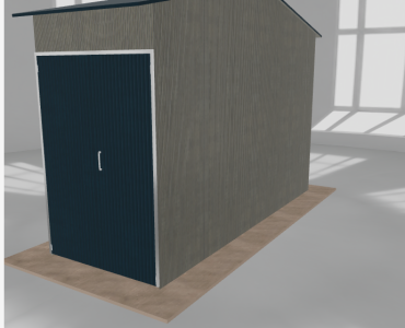 Hala stalowa 2x5.5m dwuspadowa Aluminium Wysoka