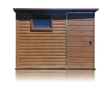Mobilgarázs 2,5x3 m, féltetős, fautánzatú