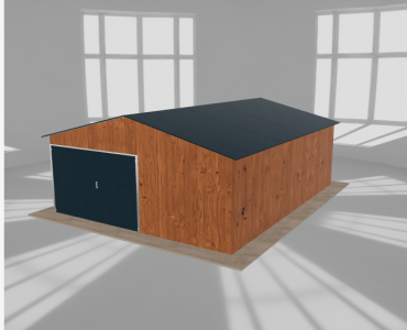Mobilgarázs 5,5x7 m, egyállásos, nyeregtetős, aranytölgy