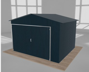 Mobilgarázs 3,5x3 m, egyállásos, nyeregtetős, grafit