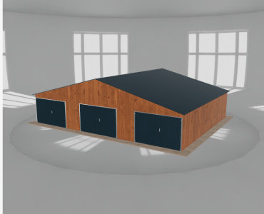 Mobilgarázs 11,5x9 m, háromállásos, nyeregtetős, aranytölgy