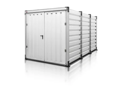 Raktárkonténer 4 m, fehér RAL 9010