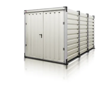 Raktárkonténer 4 m, fehér RAL 9002