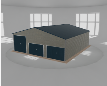 Lemezcsarnok 10x11 m, nyeregtetős, alumínium