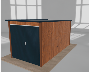 Szerszámos ház 2x4 m, hátra lejtő tetős, aranytölgy