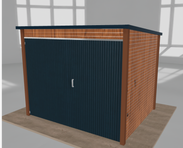 Szerszámos ház 2,5x2 m, hátra lejtő tetős, aranytölgy