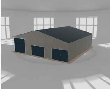 Lemezcsarnok 12x12,5 m, nyeregtetős, alumínium