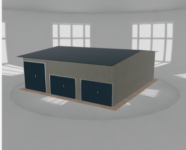 Acélcsarnok 10x11 m, nyeregtetős, alumínium