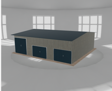 Acélcsarnok 11,5x11 m, nyeregtetős, alumínium