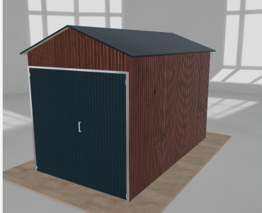 Szerszámos ház 2x3,5 m, nyeregtetős, sötét dió
