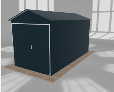 Lemezcsarnok 3x6,5 m, nyeregtetős, grafit, magas