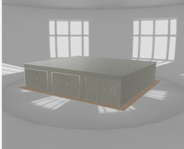 Mobilgarázs 10x9 m, háromállásos, hátra lejtő tetős, horganyzott
