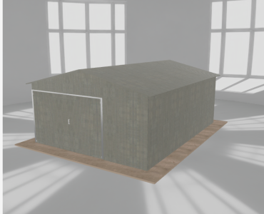 Mobilgarázs 4,5x6 m, egyállásos, nyeregtetős, horganyzott