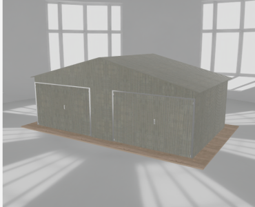 Mobilgarázs 7x4 m, kétállásos, nyeregtetős, horganyzott